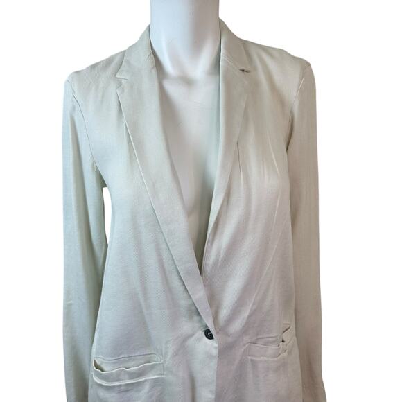 Transit par Such Light Grey Lagenlook Linen Blend Jacket Blazer sz 1=6 org. $999 - Picture 5 of 12